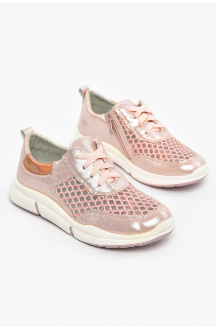 Кроссовки детские летние для девочки розового цвета 210556L