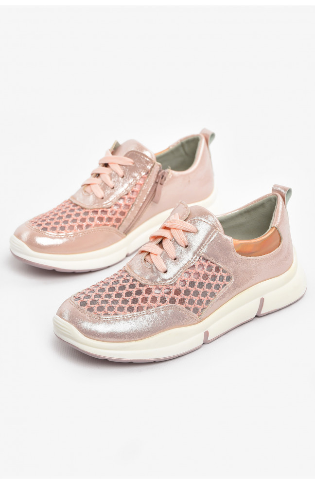 Кроссовки детские летние для девочки розового цвета 210556L