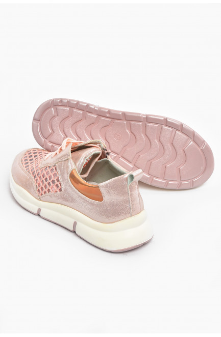 Кроссовки детские летние для девочки розового цвета 210556L