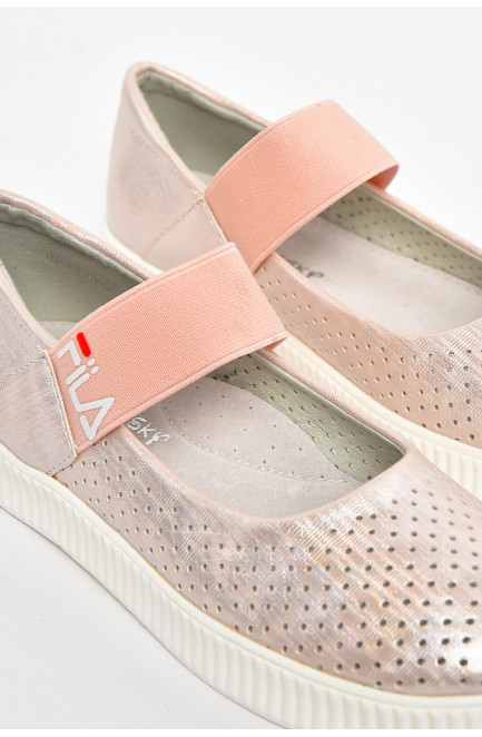 Туфли-лоферы детские для девочки розового цвета 210575L