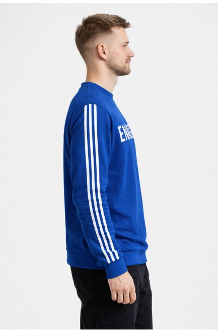 Свитшот мужской синего цвета с принтом 210642L