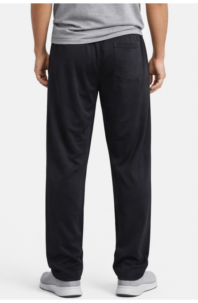 Спортивные штаны мужские полубатальные черного цвета 210887L