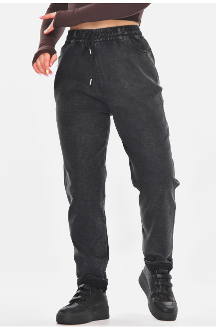 Джинсы женские однотонные черного цвета 210889L