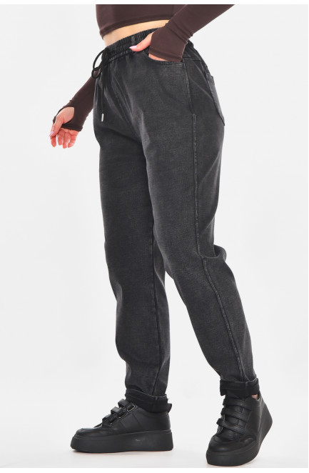 Джинсы женские однотонные черного цвета 210889L