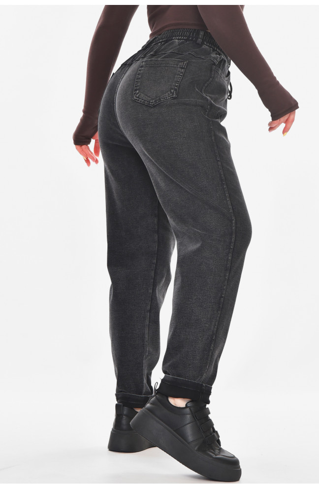 Джинсы женские однотонные черного цвета 210889L