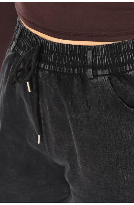 Джинсы женские однотонные черного цвета 210889L