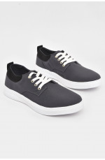 Кеды мужские серого цвета на шнуровке 210931L