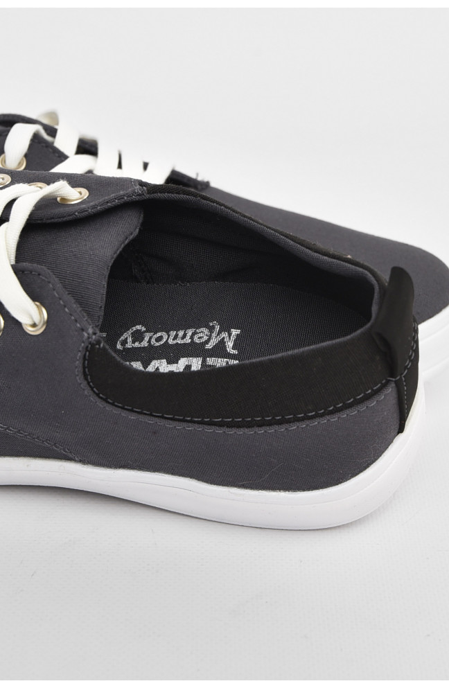 Кеды мужские серого цвета на шнуровке 210931L