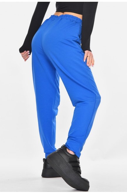 Спортивные штаны женские однотонные синего цвета 210971L