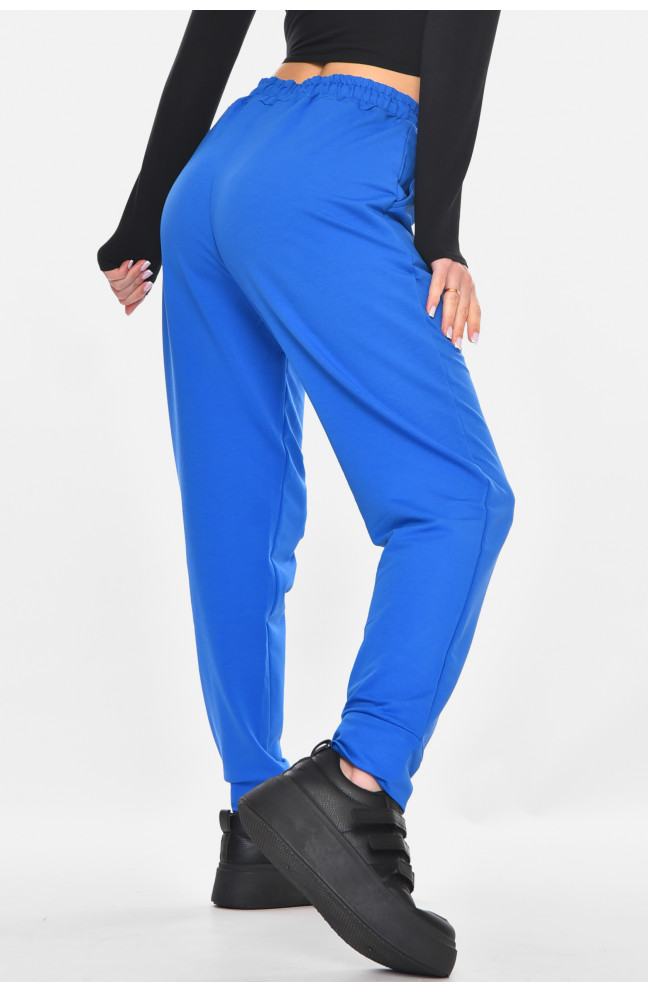 Спортивные штаны женские однотонные синего цвета 210971L
