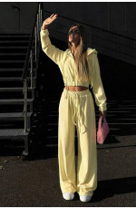 Спортивный костюм женский желтого цвета 210992L