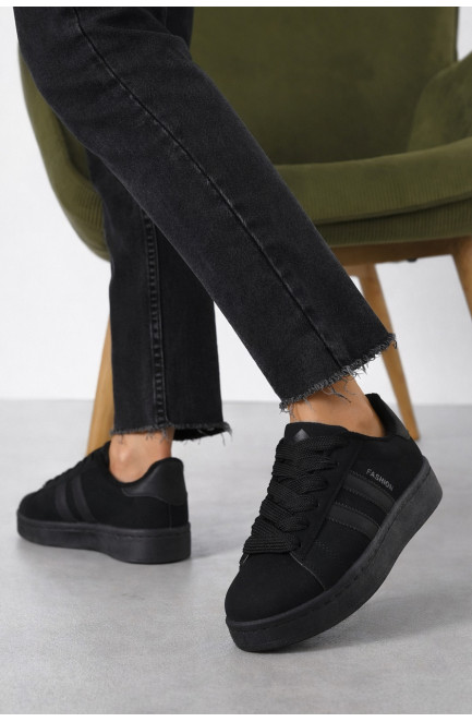 Кроссовки женские черного цвета 211003L