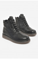 Ботинки женские зимние черного цвета 211060L