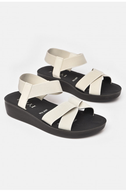 Босоножки женские серого цвета 211132L