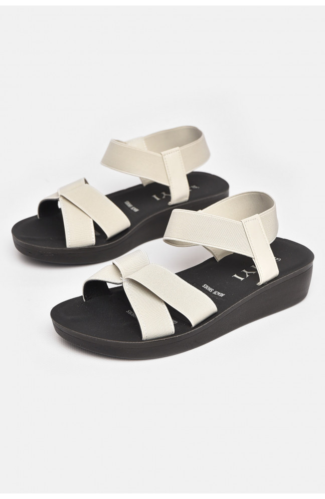 Босоножки женские серого цвета 211132L