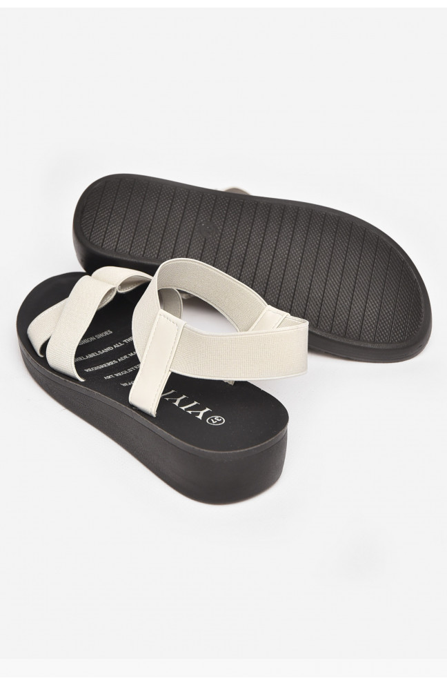 Босоножки женские серого цвета 211132L