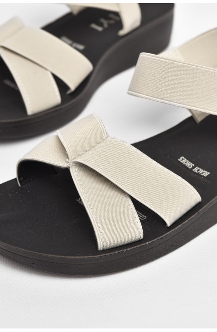 Босоножки женские серого цвета 211132L