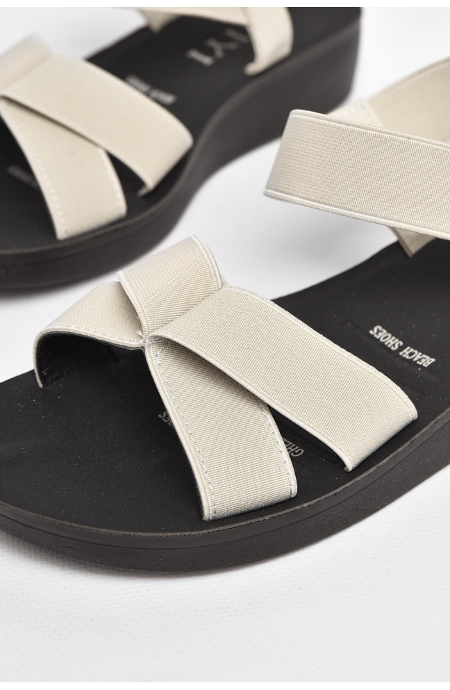 Босоножки женские серого цвета 211132L