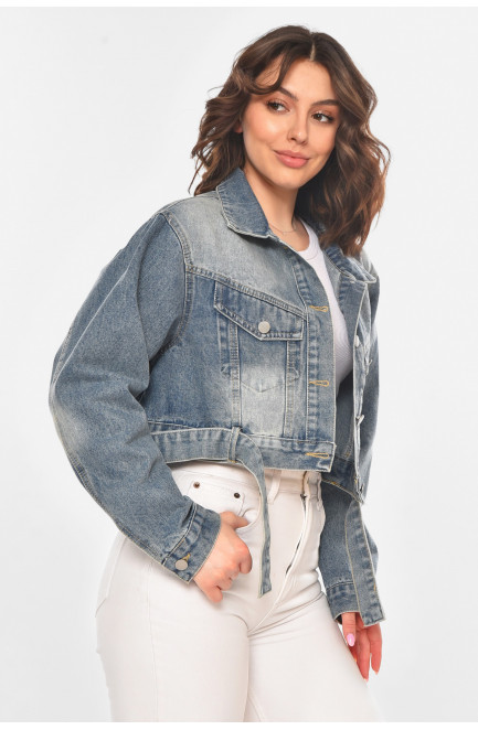 Куртка женская джинсовая голубого цвета 211196L