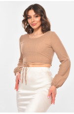 Топ женский однотонный цвета мокко 211221L