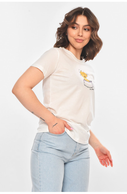 Футболка женская белого цвета 211225L