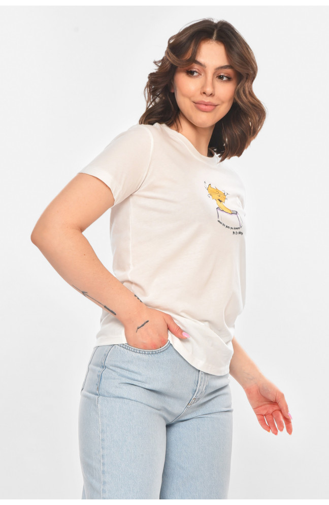 Футболка женская белого цвета 211225L