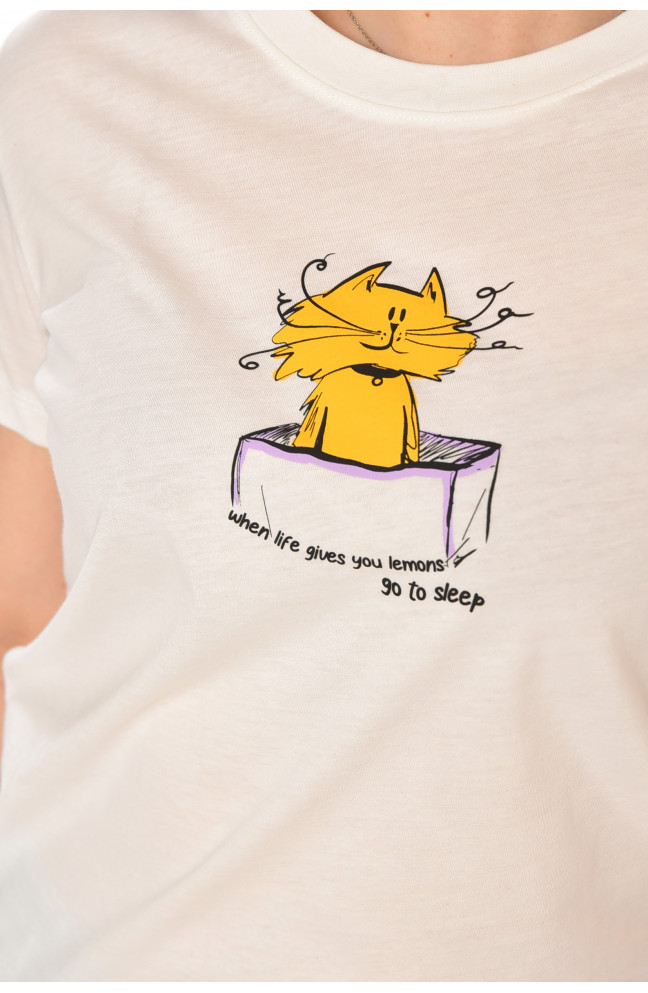 Футболка женская белого цвета 211225L