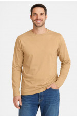 Кофта мужская однотонная бежевого цвета 211229L