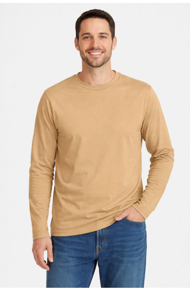 Кофта мужская однотонная бежевого цвета 211229L