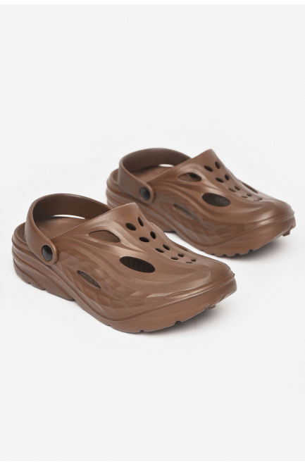 Кроксы женские шоколадного цвета 211260L
