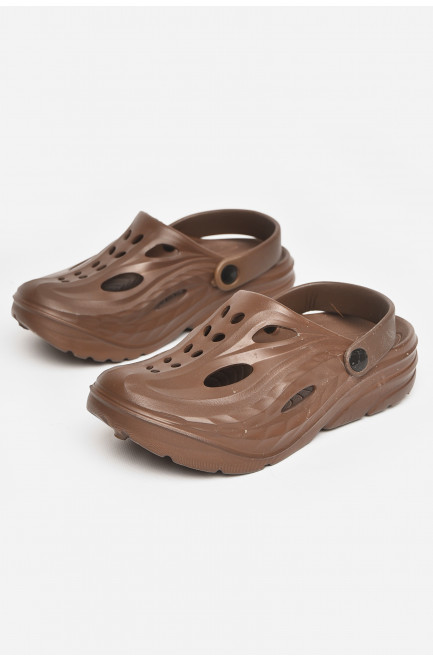 Кроксы женские шоколадного цвета 211260L