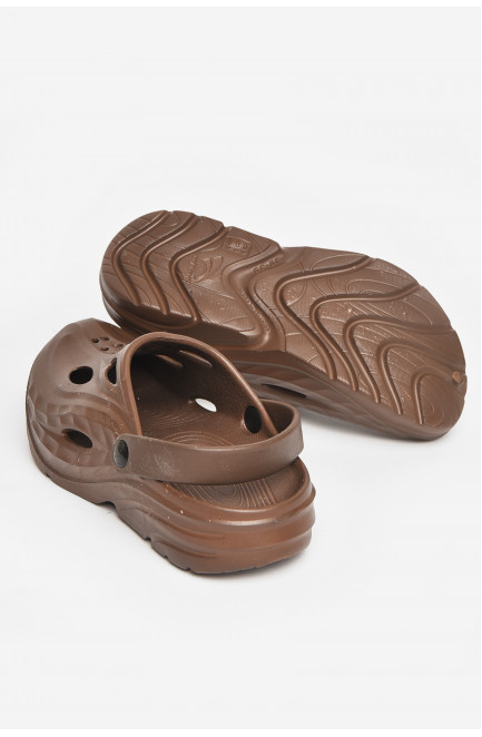 Кроксы женские шоколадного цвета 211260L