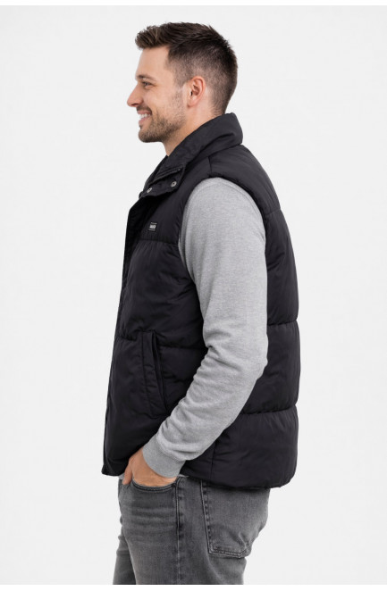 Жилетка мужская демисезонная черного цвета 211399L