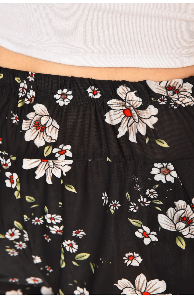 Бриджи женские черного цвета с принтом 211491L