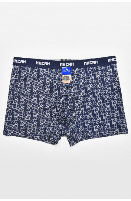 Боксеры мужские тёмно-синего цвета с принтом 211594L