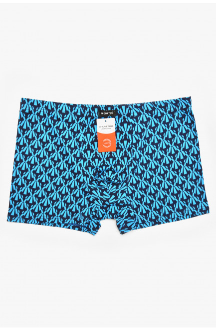 Боксеры мужские тёмно-синего цвета с принтом 211687L