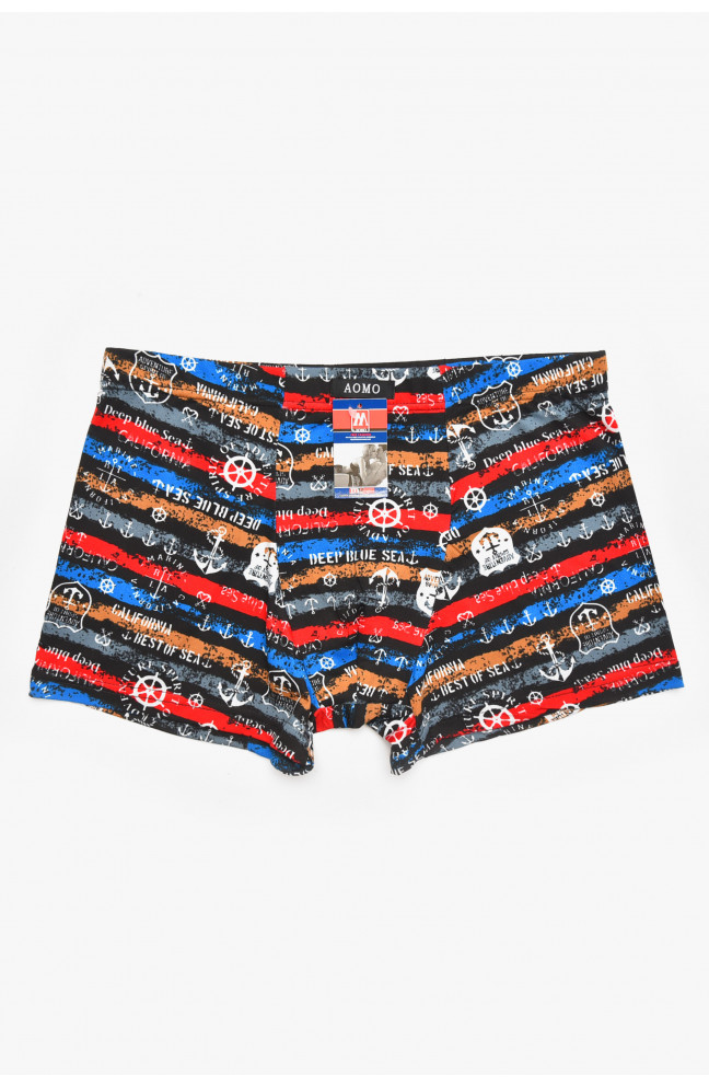 Боксеры мужские черного цвета с принтом 211706L