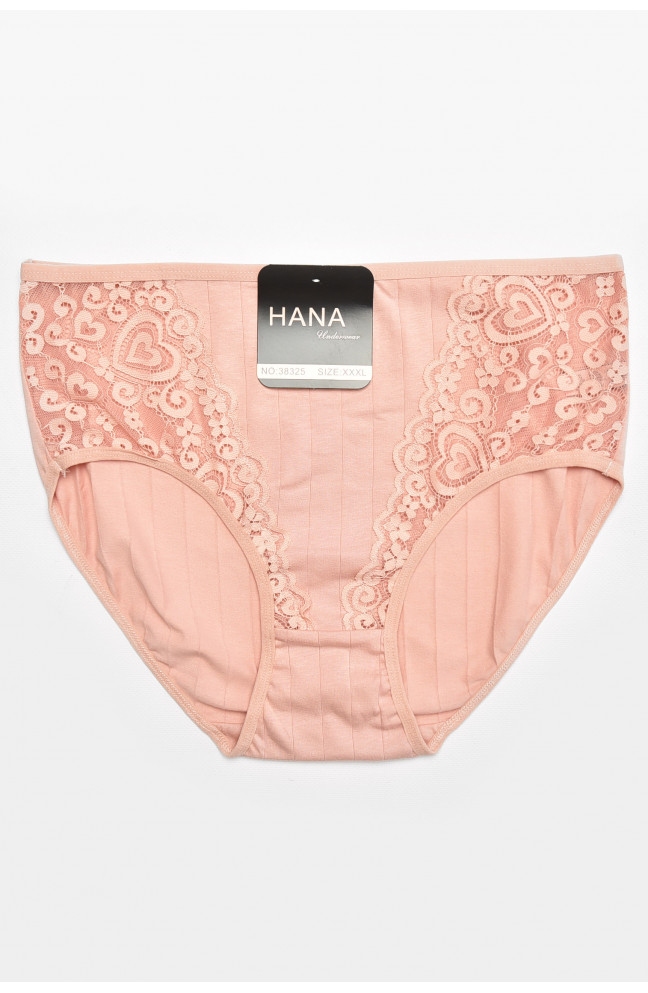 Трусы женские полубатальные персикового цвета 211741L