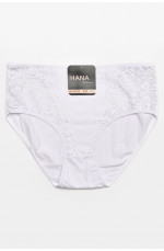 Трусы женские полубатальные белого цвета 211745L