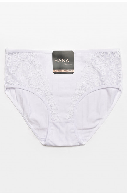 Трусы женские полубатальные белого цвета 211745L