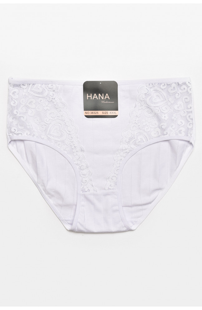 Трусы женские полубатальные белого цвета 211745L