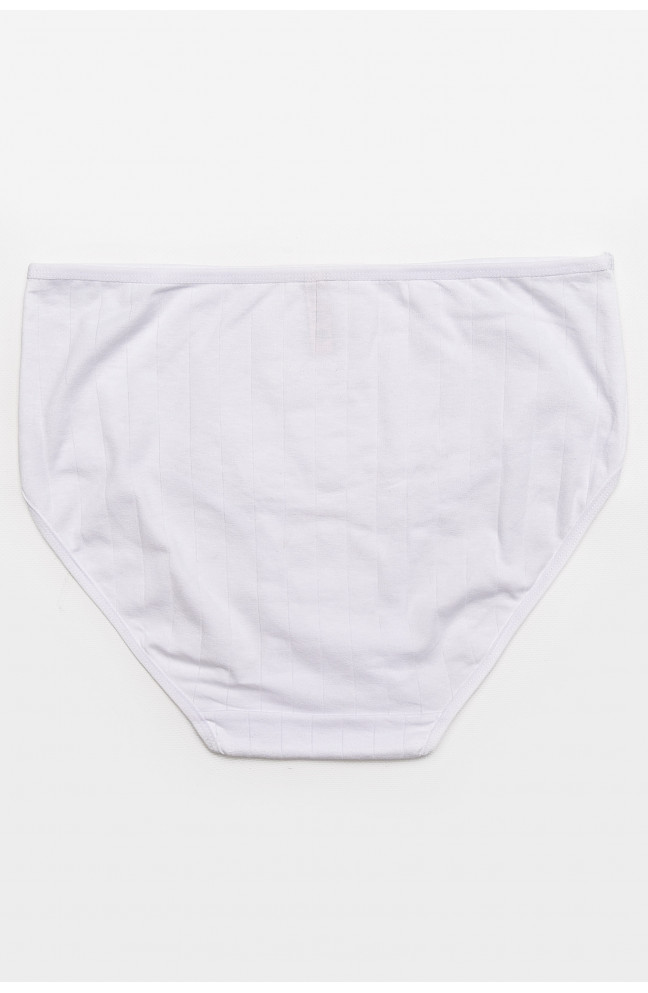 Трусы женские полубатальные белого цвета 211745L