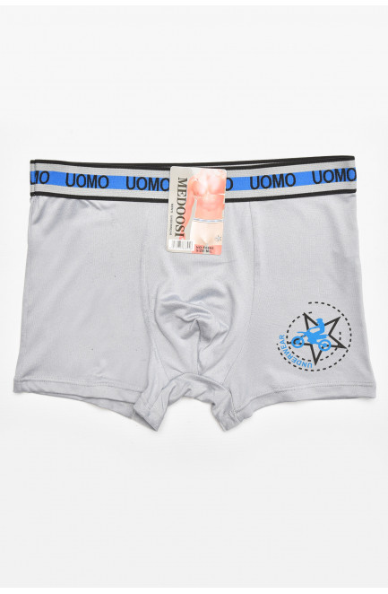 Боксеры мужские светло-серого цвета с принтом 211772L