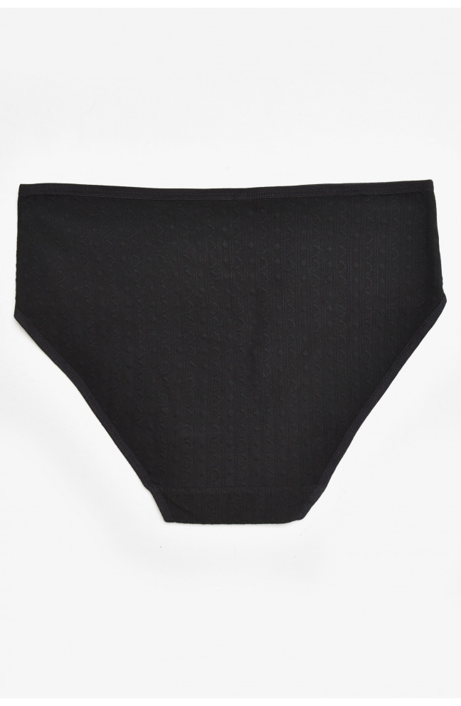 Трусы женские полубатальные черного цвета 211775L