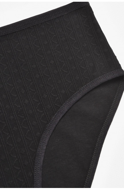 Трусы женские полубатальные черного цвета 211775L