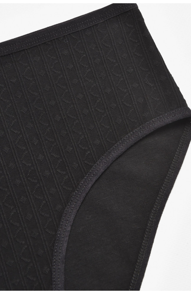 Трусы женские полубатальные черного цвета 211775L