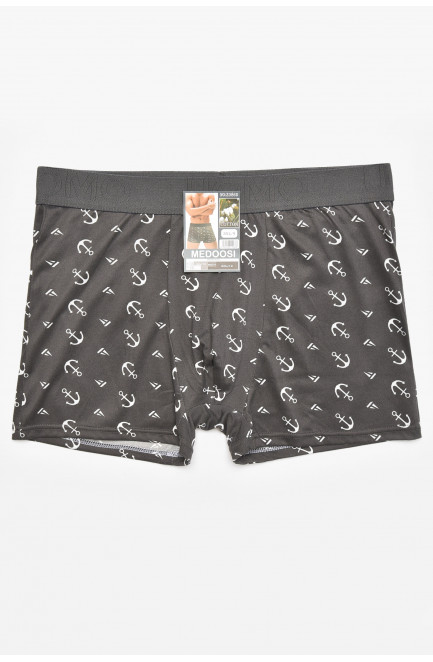 Боксеры мужские тёмно-серого цвета с принтом 211783L