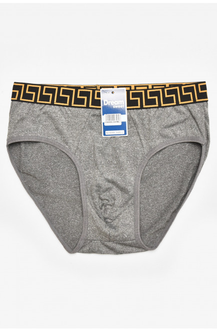 Трусы мужские однотонные тёмно-серого цвета 211798L