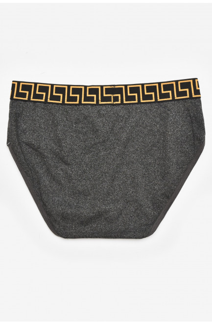 Трусы мужские однотонные тёмно-серого цвета 211799L