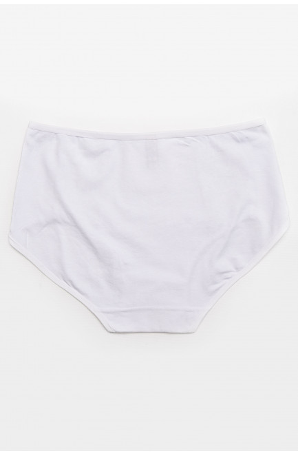 Трусы женские полубатальные белого цвета 211811L